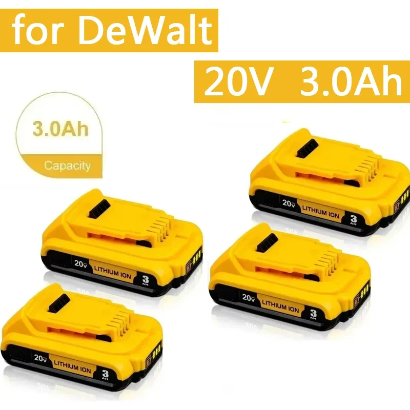 

100% for DeWalt 18V 20V Max Lithium Batteries 20V 3Ah DCB203 Li ion Battery ReplacementDCB206 DCB205 DCB204 DCB200Power Tools
