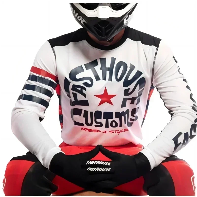 New men\'s Motocross long sleeves Jersey Mountain Downhill Bicycle Sportwear Clothing