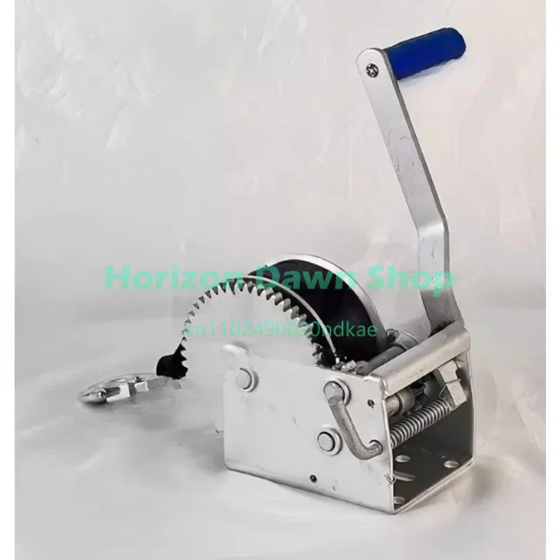 Yacht Trailer Two-speed Hand Crank Winch 900KG 2.6 Tons Webbing Winch Sturdy Trailer Accessory