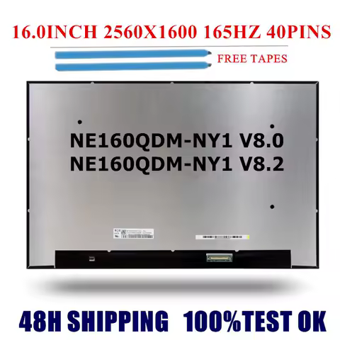 16.0INCH DISPALY NE160QDM-NY1 V8.0 SlIM LED Matrix For Lenovo Legion 5 Pro 16 G7 Laptop LCD Screen Panel 2560*1600 16:10 165HZ