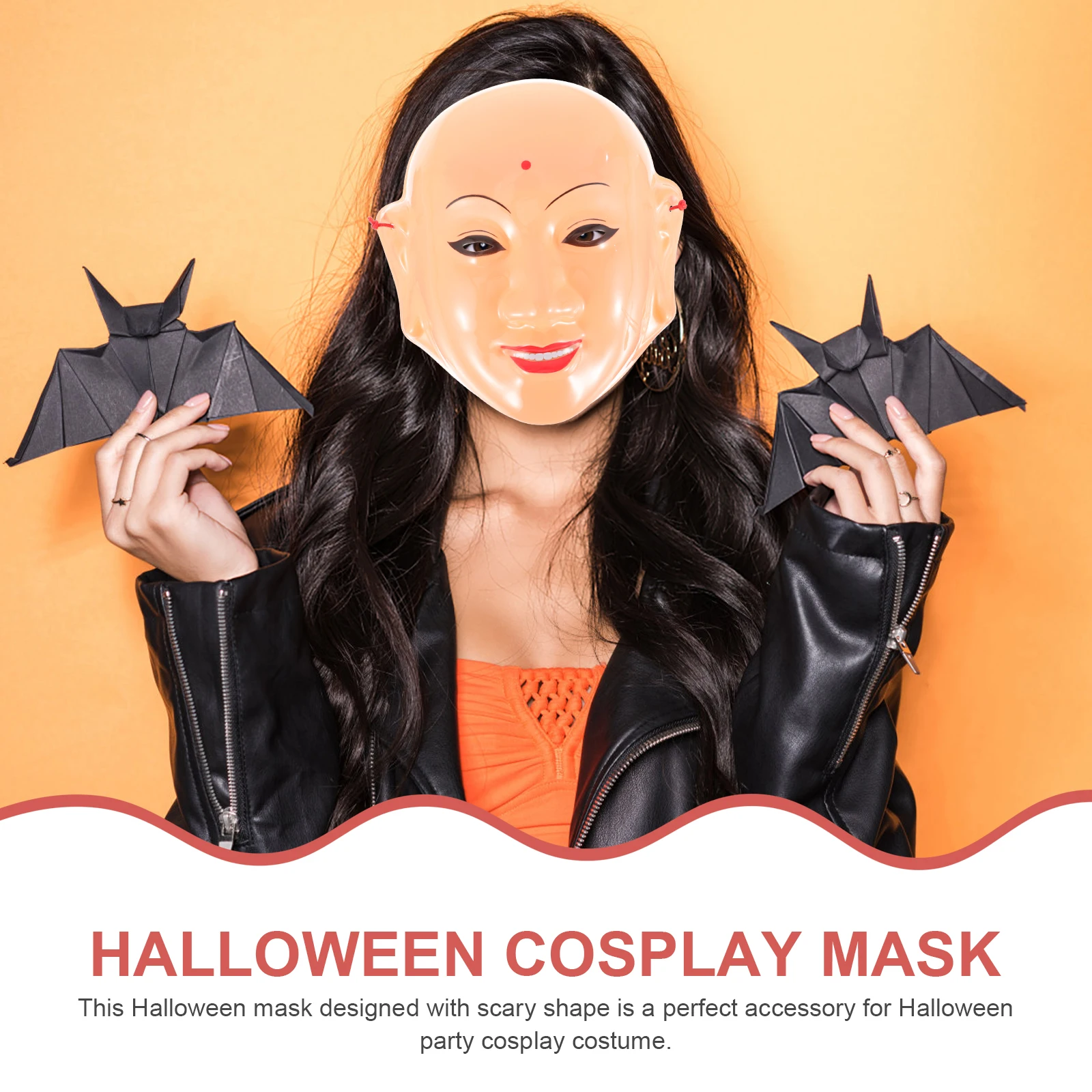 

2Pcs Halloween Scary Mask Creepy Costume Prop Cosplay Face Accessory for Parties
