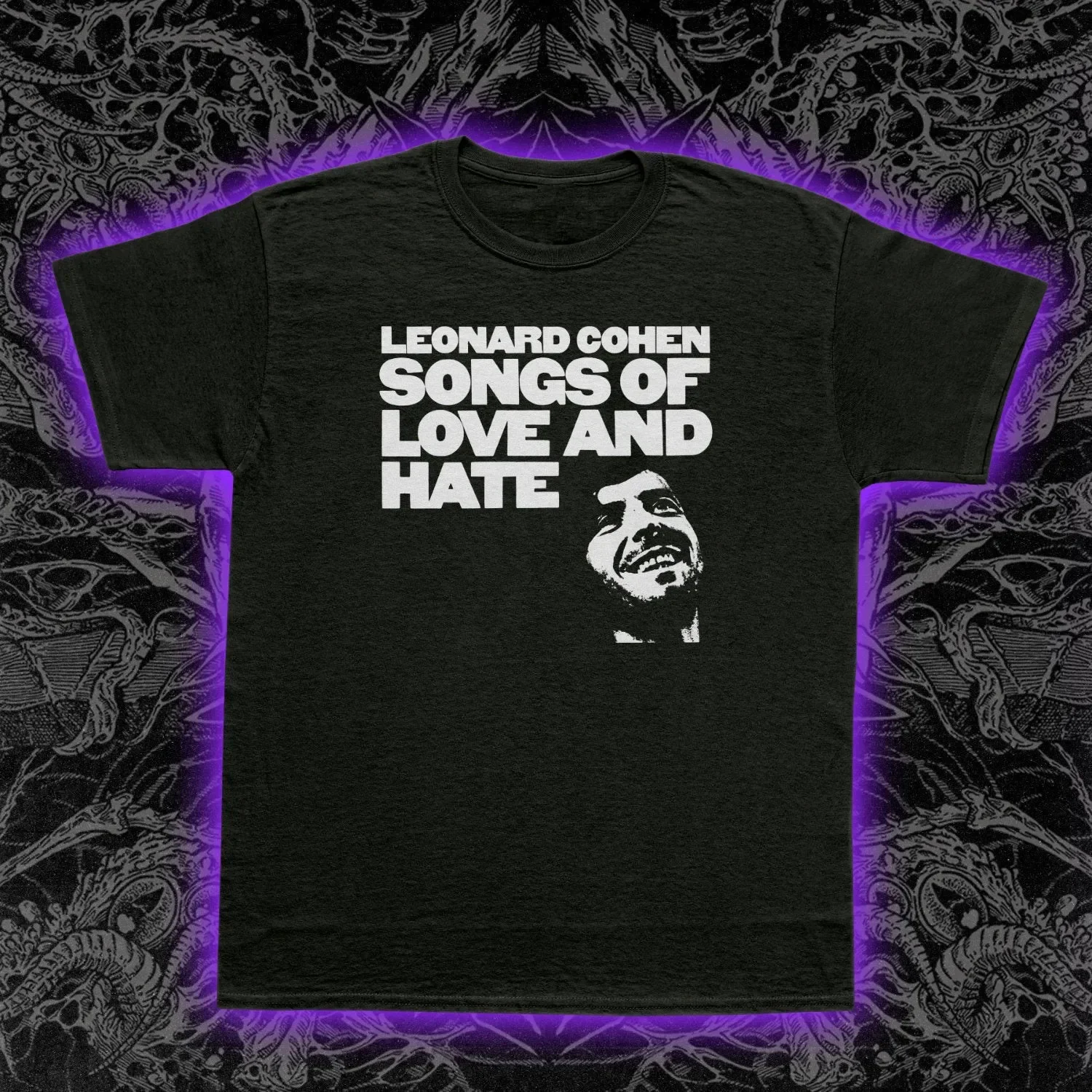 Leonard Cohen Songs of Love & Hate T-Shirt Fan Gift Music Tee S-3XL New