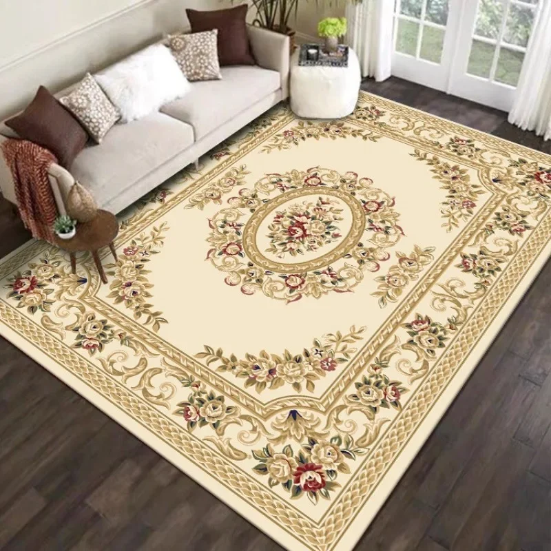 

Living Room Carpet Advanced Light Luxury Art Large Area Flowers Rugs Soft Fluffy Bedside Bedroom Cloakroom Mat Alfombra Tapis 러그