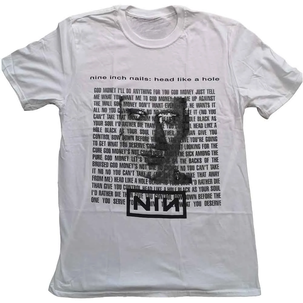 Black Head Like A Hole Nine Inch Nails NIN Band T-Shirt Cotton Graphic Tee Men Women Summer Streetwear