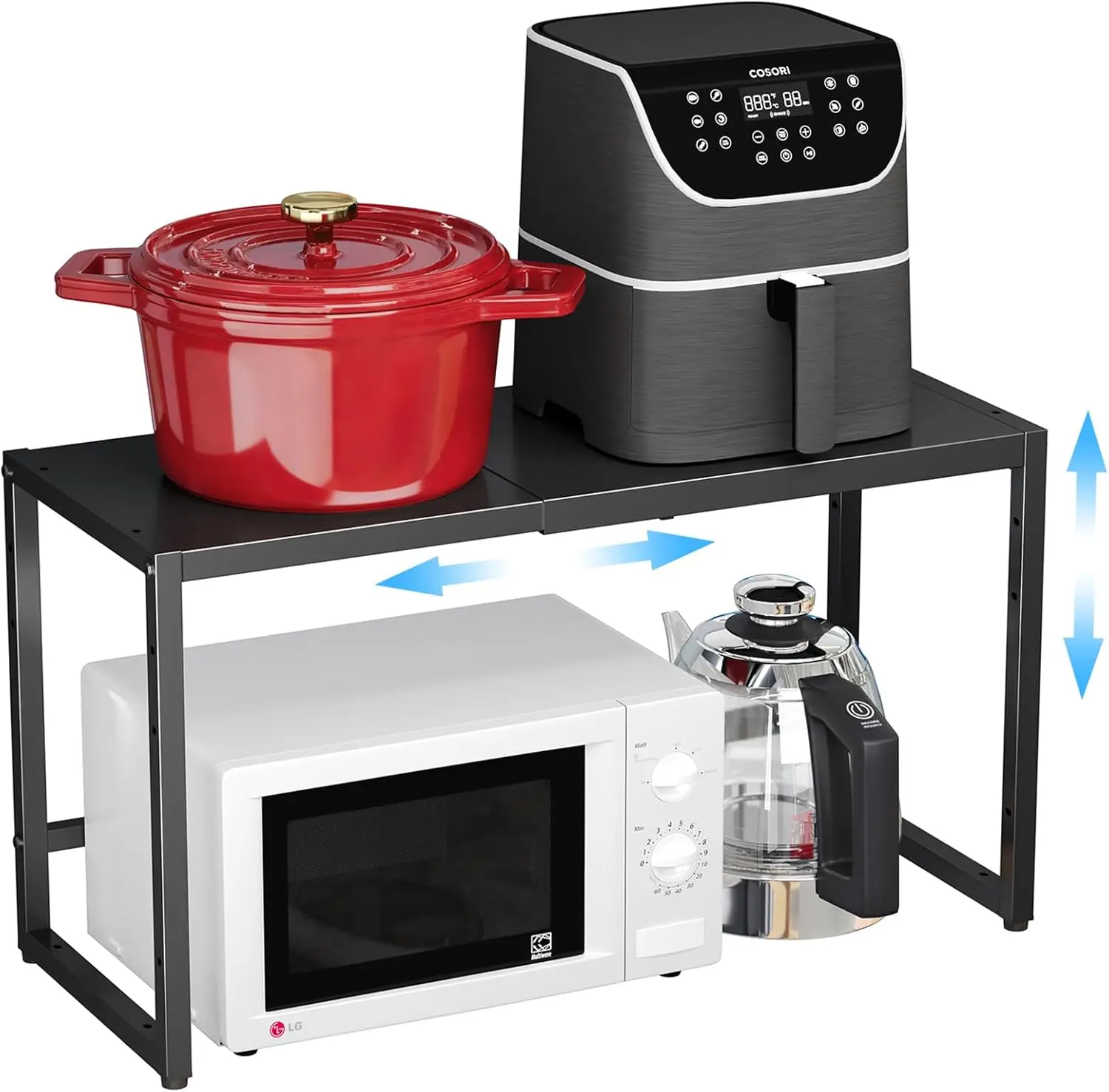 

Adjustable Heavy Duty Metal Shelving Unit for Kitchen Garage Storage, 110 LBS Capacity