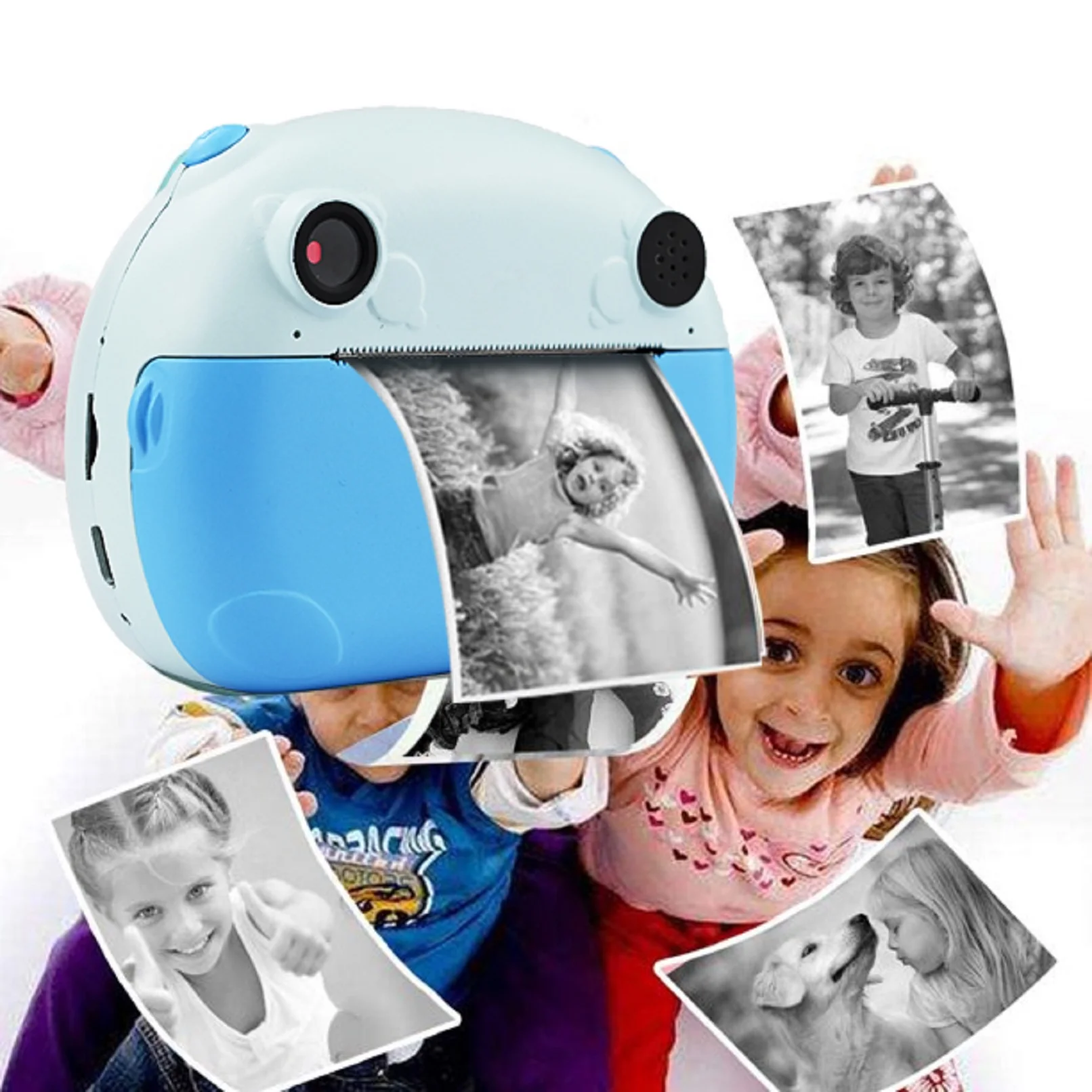 SPP-KDC0013B The Cute Portable Space Doll Can CArry a Lightweight Print Camera for Children