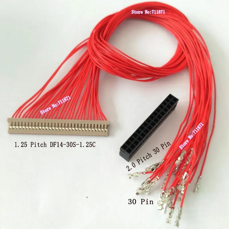 30Pin DF14 FI-X Custom Lcd Screen Line cable DF14-30S-1.25C FI-X30H FI-X30CL LVDS 1ch 2ch 6bit 8bit Lcd Screen Cable Wire Cord