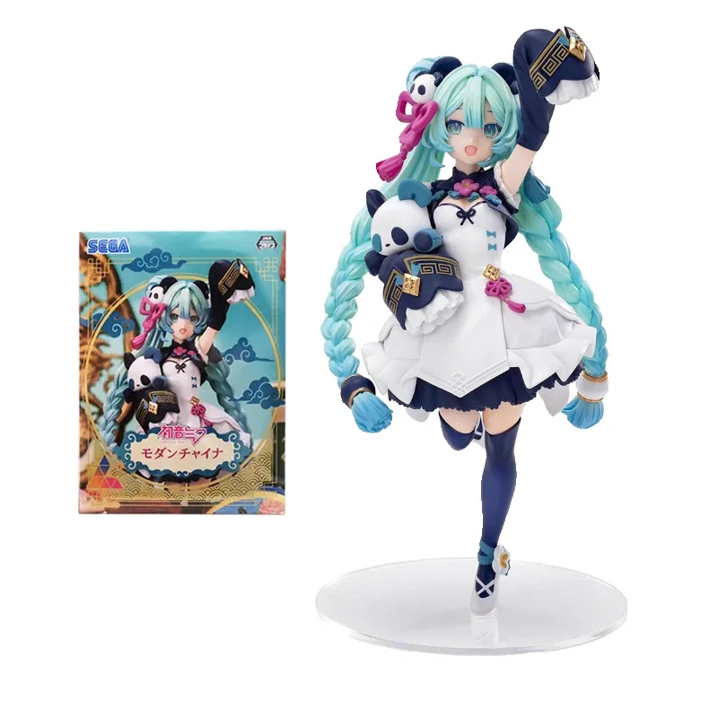 18Cm In Voorraad Echte Schattige Panda Hatsune Miku Garage Kit Doos Figuren Modelversieringen Verzamelbare Poppen Speelgoed Anime Randapparaat