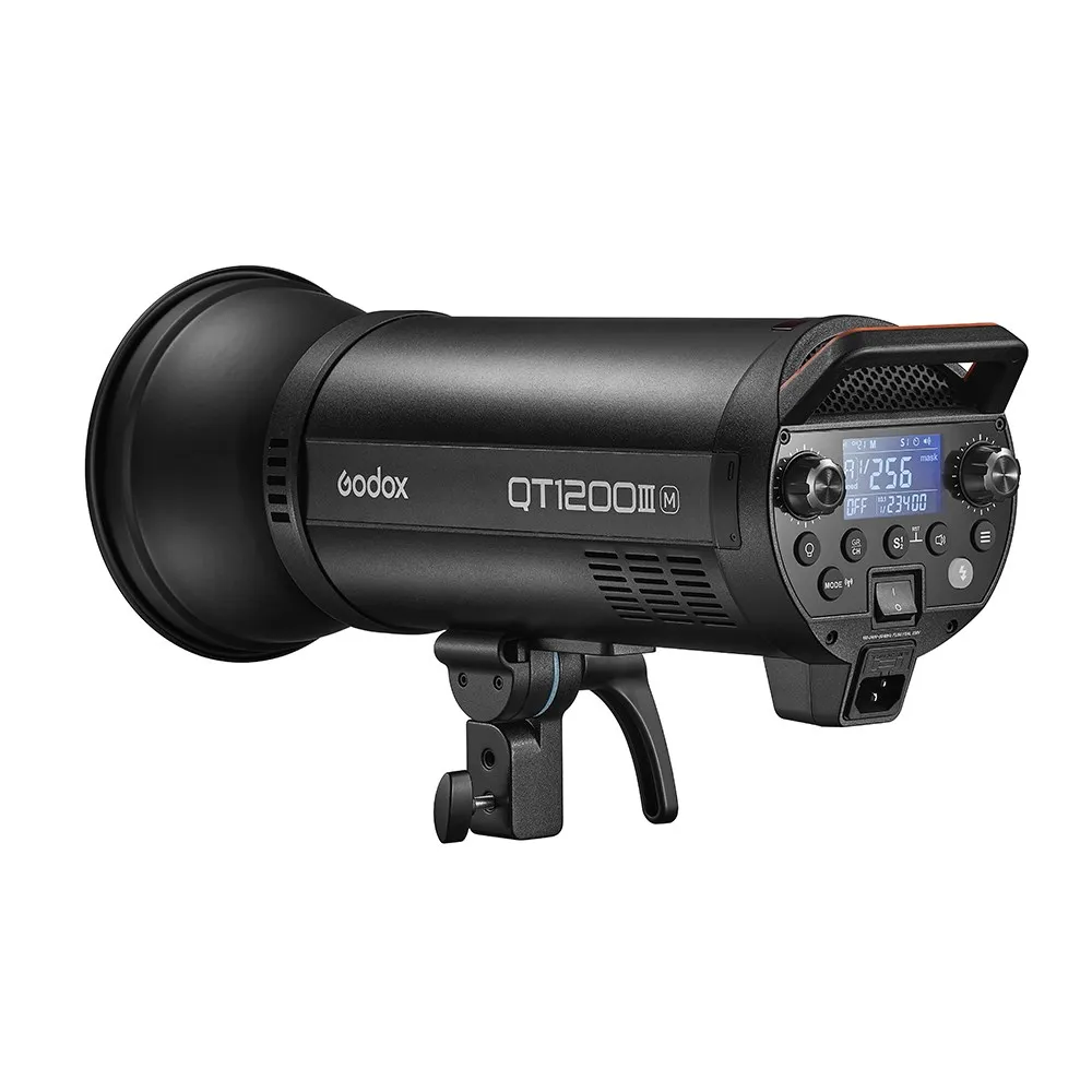 Godox QT1200III 1200W Quicker Studio Flash 5600K Bowens Mount Flash Duration 1/29600s 2.4G Wireless System 40W LED Modeling Lamp