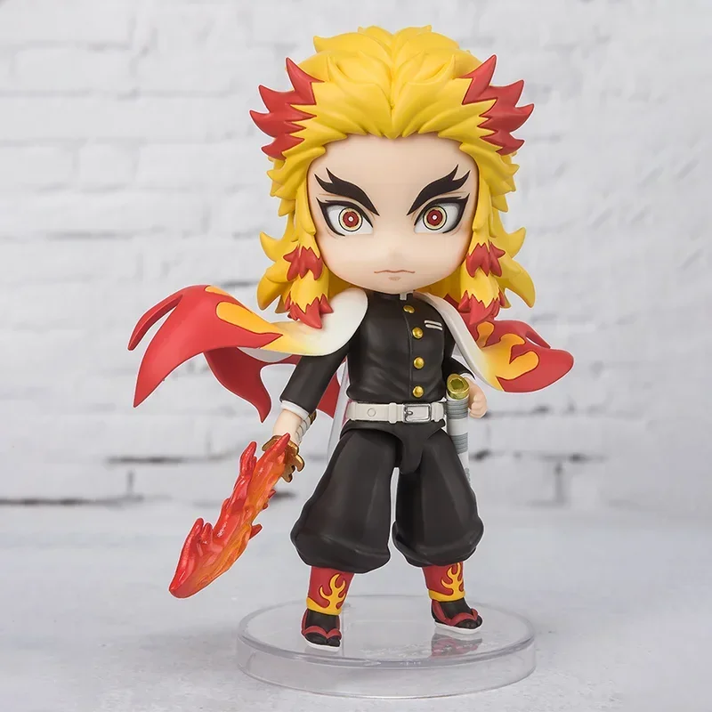 بانداي الأصلي أنيمي الشكل شيطان القاتل Figuarts Mini Rengoku Kyoujurou عمل الشكل لعب للأطفال هدية تحصيل نموذج