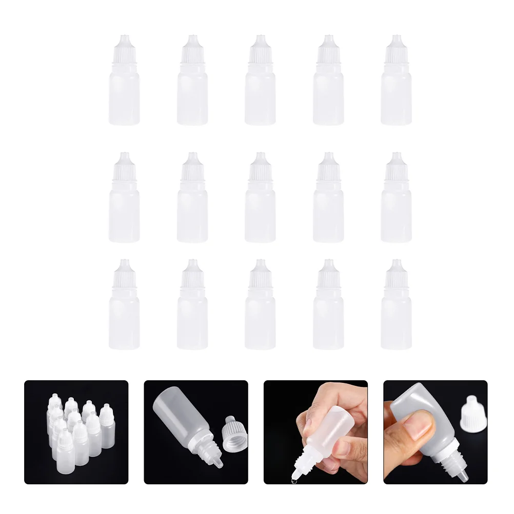 

60 Pcs Eye Drop Bottle Squeeze Bottles Dropper Eyedrops Liquid Dispenser Container Plastic Empty Travel