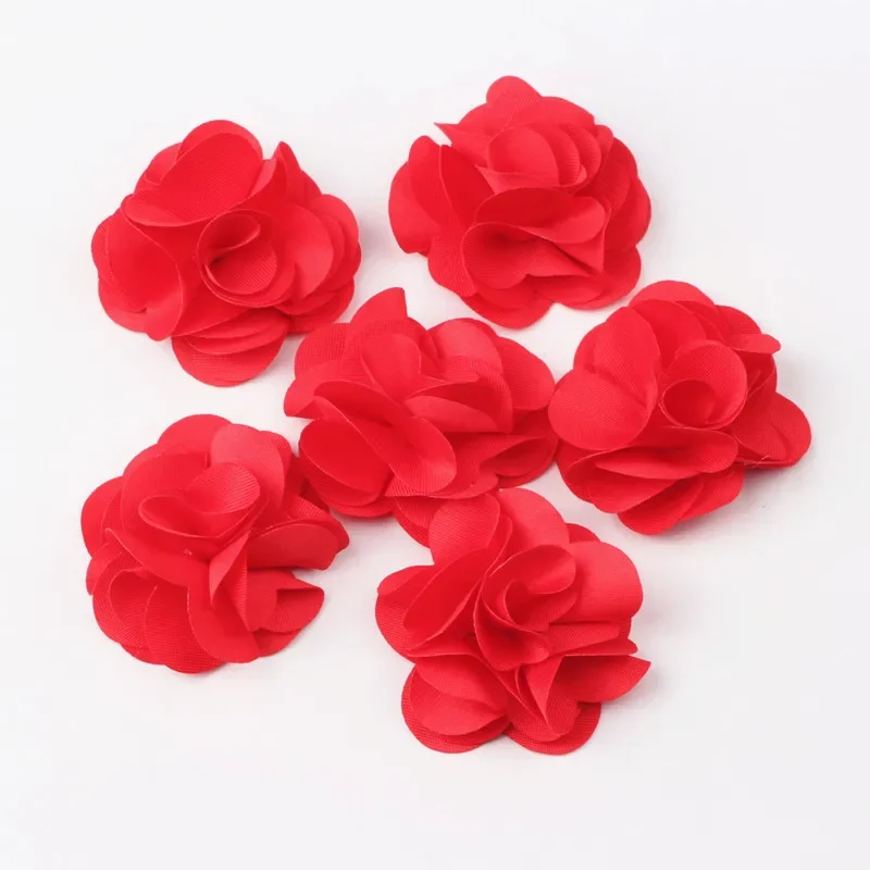 Fashion 10Pcs Cloth Fribric Flower Charm Fringed Flat Base Tassel For DIY Cloth Decoration Pendant Vintage Tassels