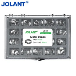 JOLANT 80 Pcs/Box Stainless Steel Dental Orthodontic Bands with Buccal Tube First Molar Roth/MBT 022