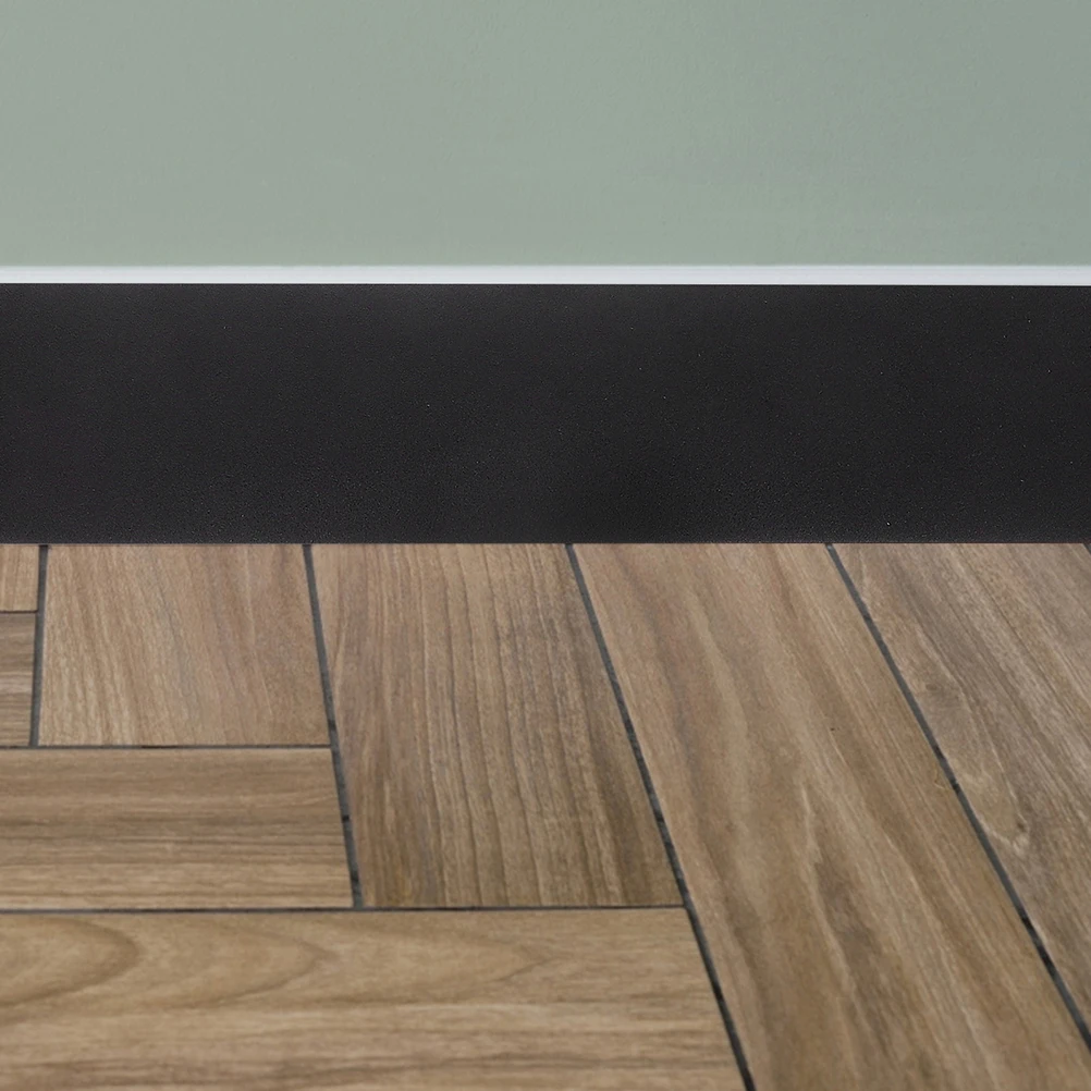 

Self Adhesive Skirting Board 5cmx5m Black Molding Trim Wall Decorative Sticker Flexible Baseboard Kitchen Bedroom Corridor Easy