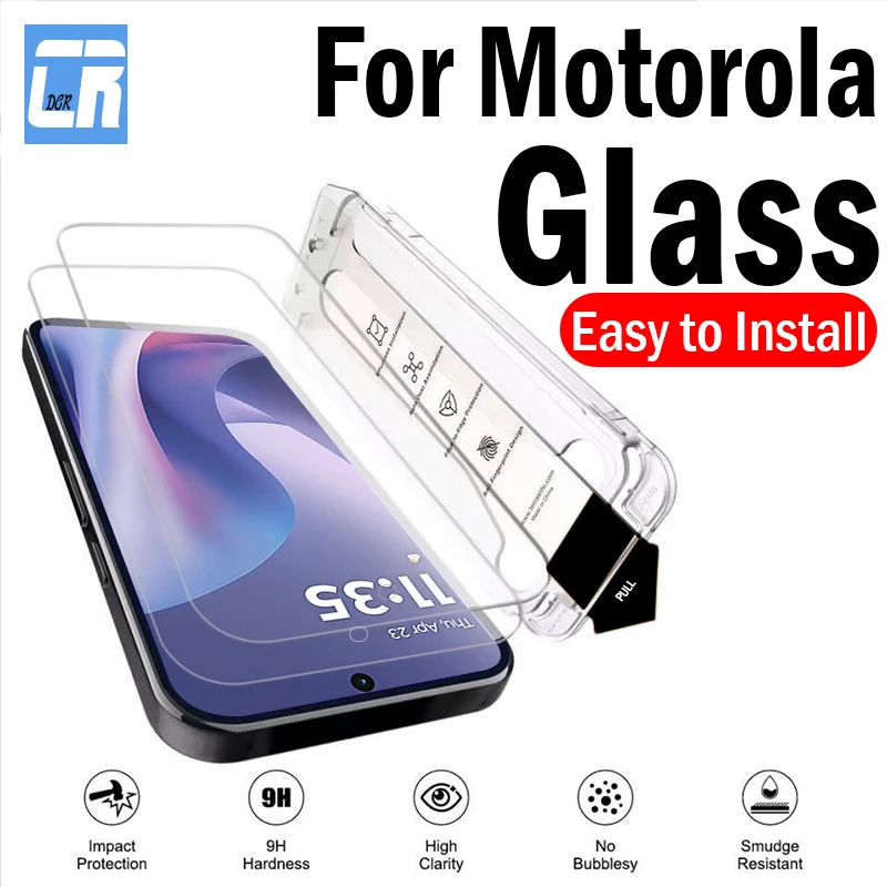 

1-3piece Easy Installation Dust-Free Tempered Glass for Motorola Moto G100S G100 G05 G84 Screen Protector for Moto X70 Air E15
