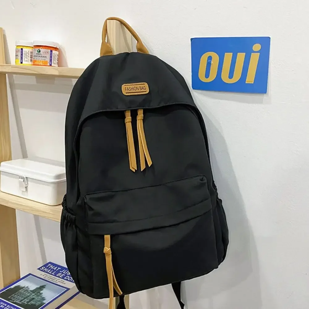 

Solid Color Backpack Rucksack Bags Japan and South Korea Student School Bag Teenage Girls Simple Large-capacity Backpack