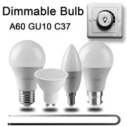 LED Dimmable Bulb spotlight GU10 A60 C37 220V NO Flicker free complies with ERP2.0 can match 90% dimmer for study bedroom living
