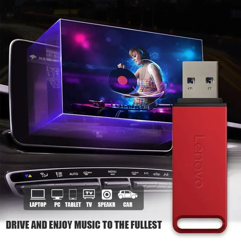 Lenovo Pen Drive 2TB High Speed Flash Memory Metal Pendrive 1TB Flash Drive 512GB USB 3.1 Memory Storage Device U Disk for PC