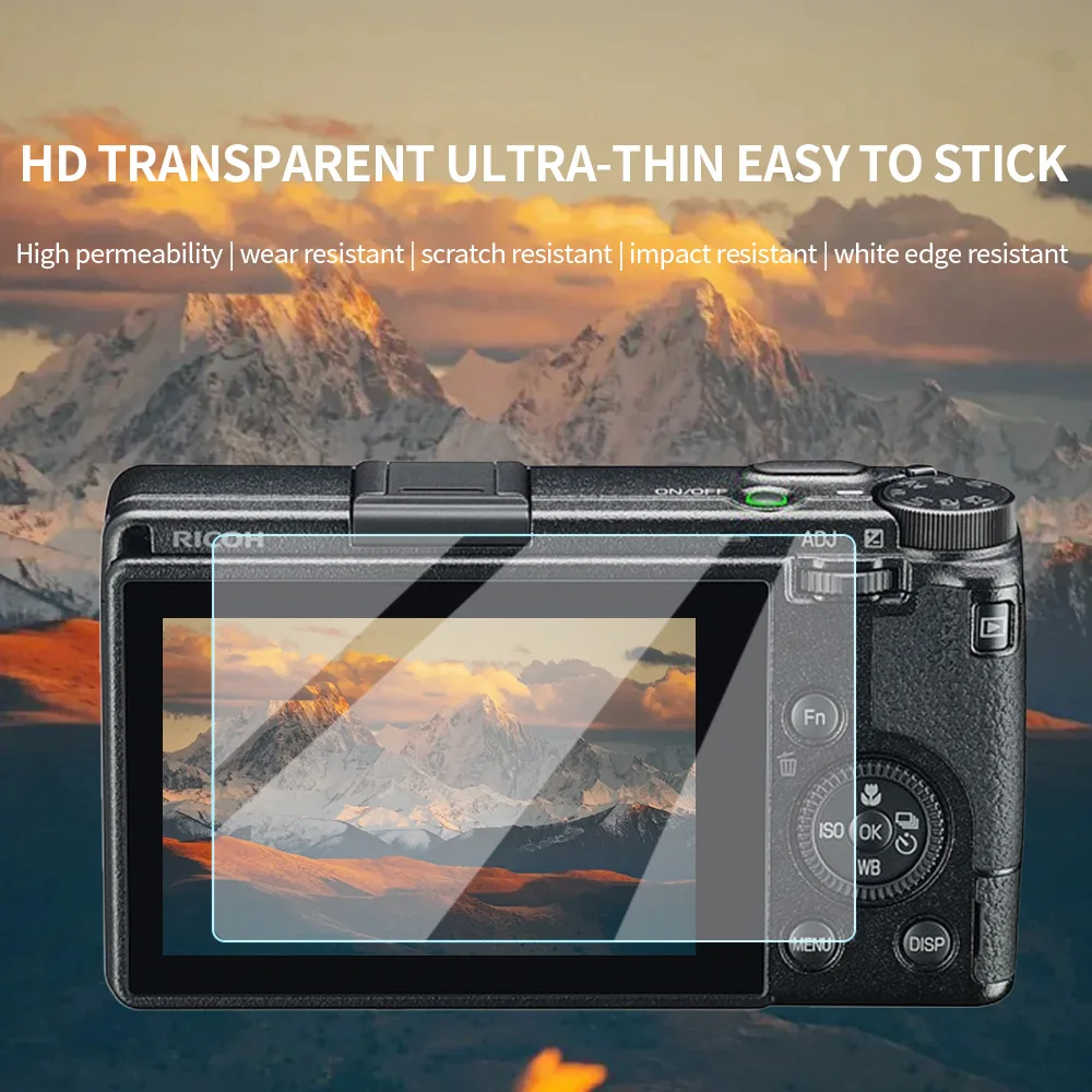 مناسبة لكاميرا باناسونيك S9 طبقة مقسى بإطار كامل بدون مرآة Ricoh GR3/GR3X طبقة رقيقة واقية للكاميرا