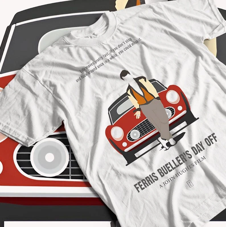 Ferris Bueller's Day Off T shirt Trendy Oversized Unisex Vintage Loose Short Sleeves Classic Streetwear high quality Comfortable