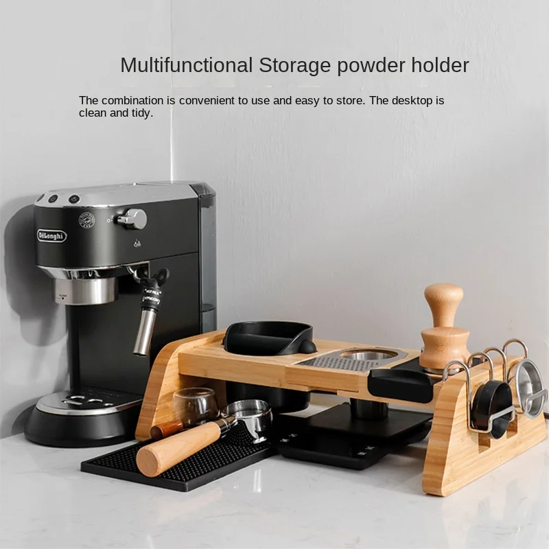 Coffee press powder holder workbench press powder cloth powder holder knock slag bucket integrated coffee appliance desktop