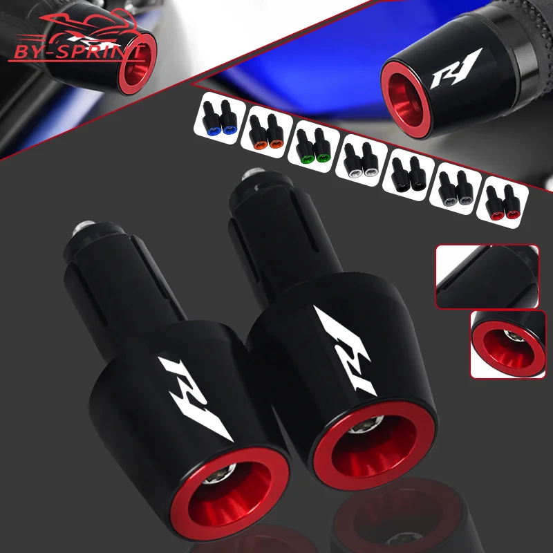 

7/8" 22MM Handle Bar Grips Ends Motorcycle Handlebar Counterweight Cap Plug Sliders For Yamaha YZF-R1 YZF-R25 R1 R1M R25 r25