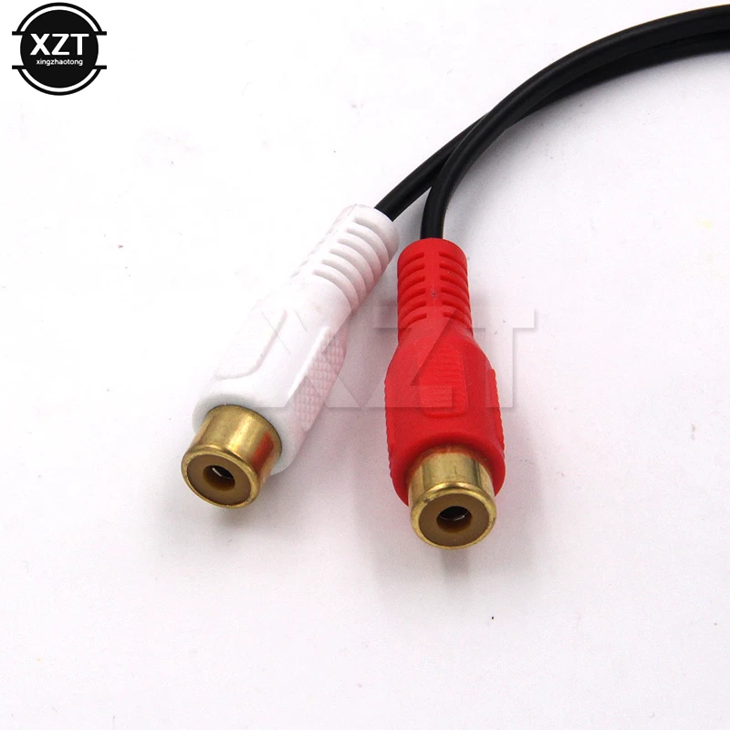 0.2M 3.5mm Male Jack to 2 RCA Female Plug Adapter Cable Mini Stereo Audio Cable For Laptop TV DVD Amplifier