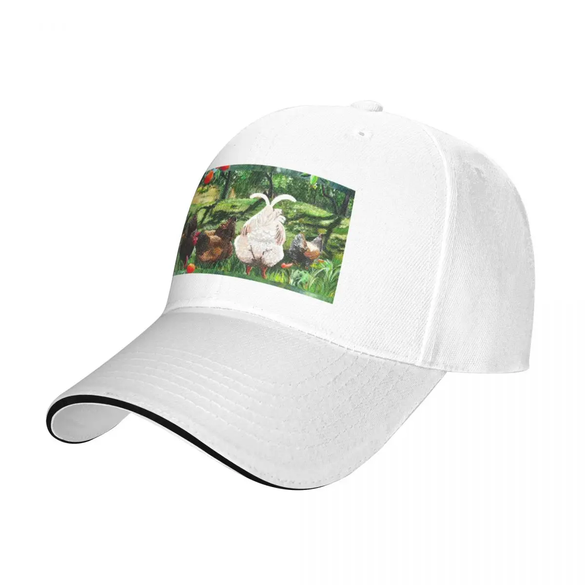 

Chickens at the Creek Baseball Cap hard hat birthday Golf sun hat Mens Tennis Women's