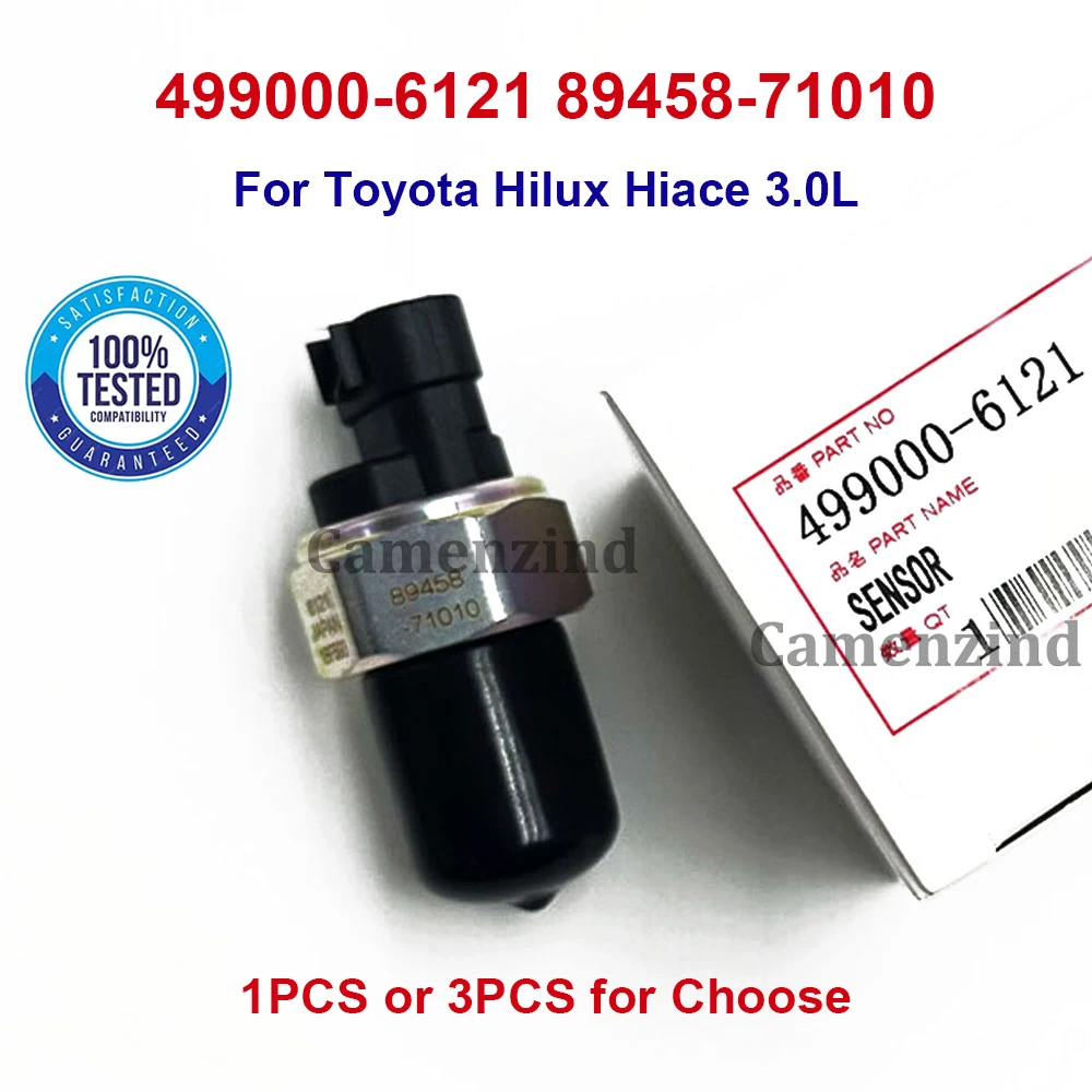 

1/3Pcs Fuel Rail Pressure Sensor 89458-71010 499000-6121 8945871010 4990006121 For Toyota Hilux Hiace 3.0L