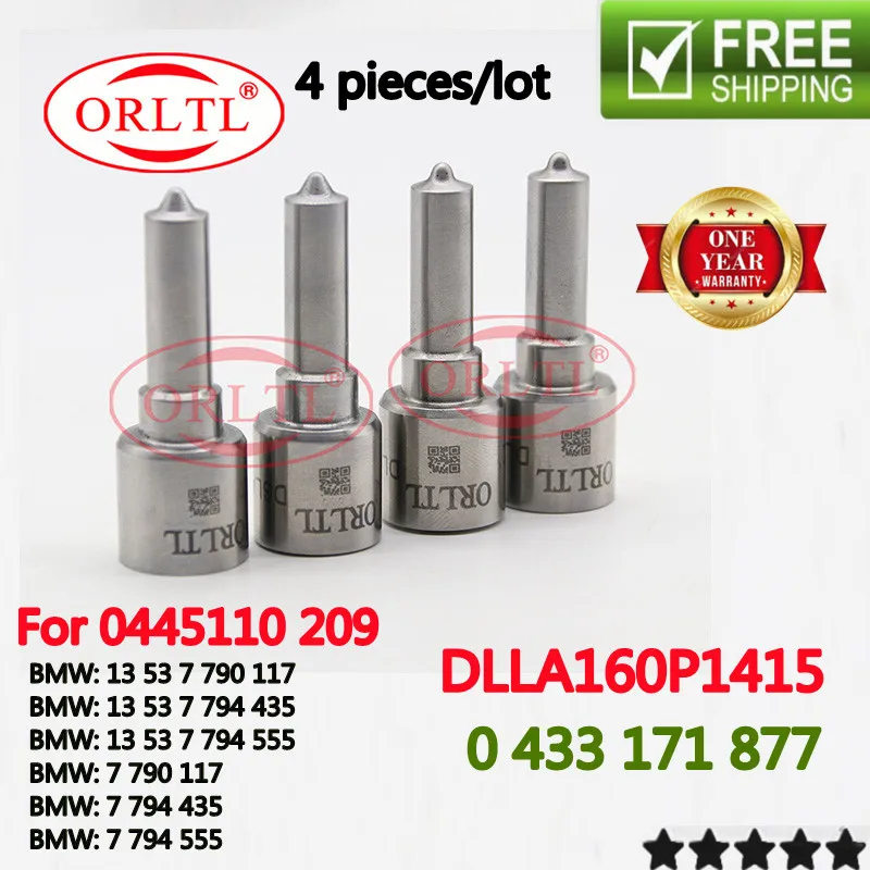 4 STKS DLLA160P1415 Voor BMW 0445110219 0986435092 Injector OEM 0 433 171 877 NIEUWE Diesel Injector Nozzle
