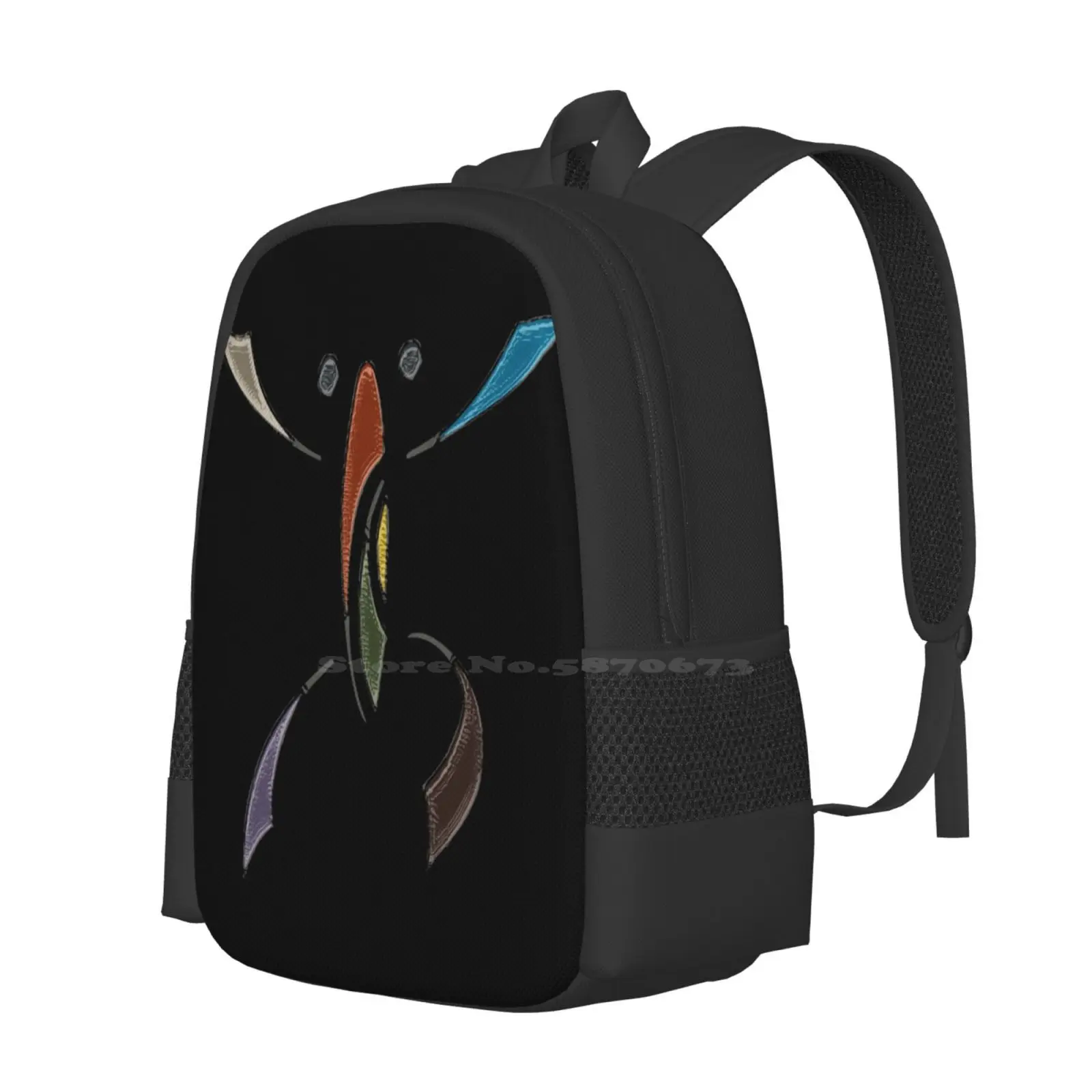 Tribal Coqui Taino Symbol Puerto Rico Colorful Sketch Backpack For Student School Laptop Travel Bag Taino Symbols Taino Indians