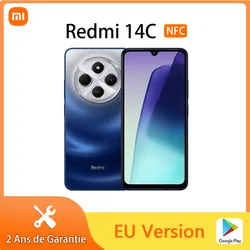 Xiaomi Redmi 14C NFC, handy, 6,88 Zoll, MediaTek Helio G81-Ultra, 120 Hz, Dual-AI-Kamera 50MP, 5160 mAh Akku