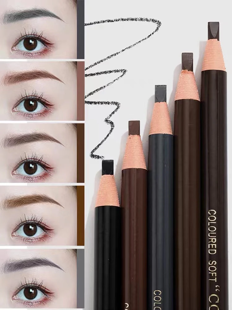 1PC Eyebrow Pencil Waterproof Makeup Pen Beginner Make-up Artist Long-lasting Tint for Eye Brow for Women Girls Coloring