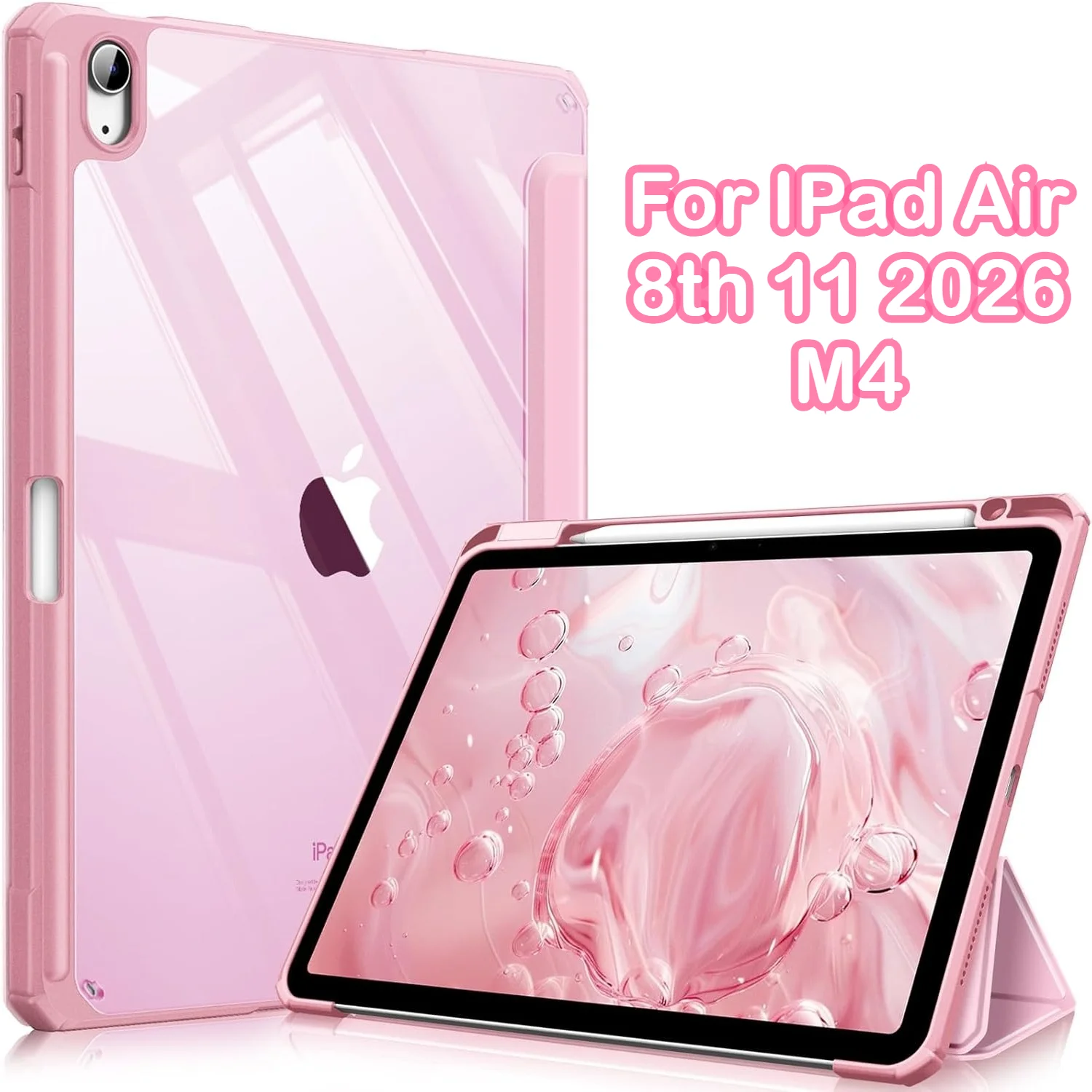 Ultraflache Tablet-Hülle für iPad Air 8 7 6 5 4 11 Zoll M4/M3/M2 (2026/2025/2024) A19 A16 12. 11. 10. Generation 10,9" Transparente Acryl-Abdeckung