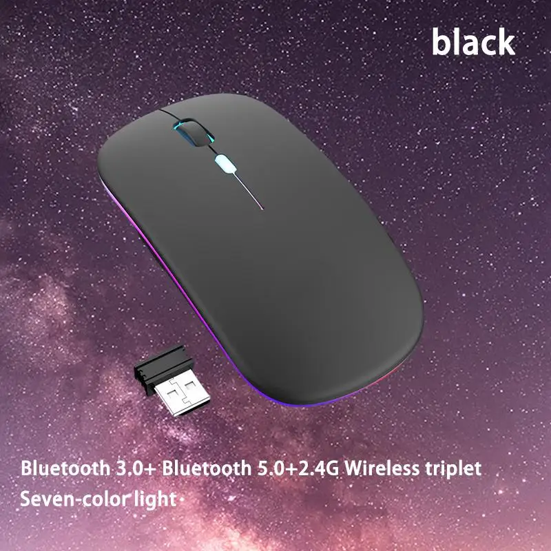 

Experience Ultimate Convenience with our Silent Bluetooth Charging Wireless Mouse - Illuminated for Effortless Use