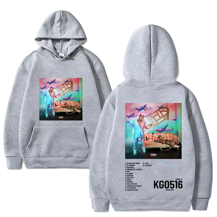 Hot sale Karol G Album Graphic Hoodies Men Women vintage Oversized Sweatshirts Unisex Personalized Fleece Long sleeve pullovers