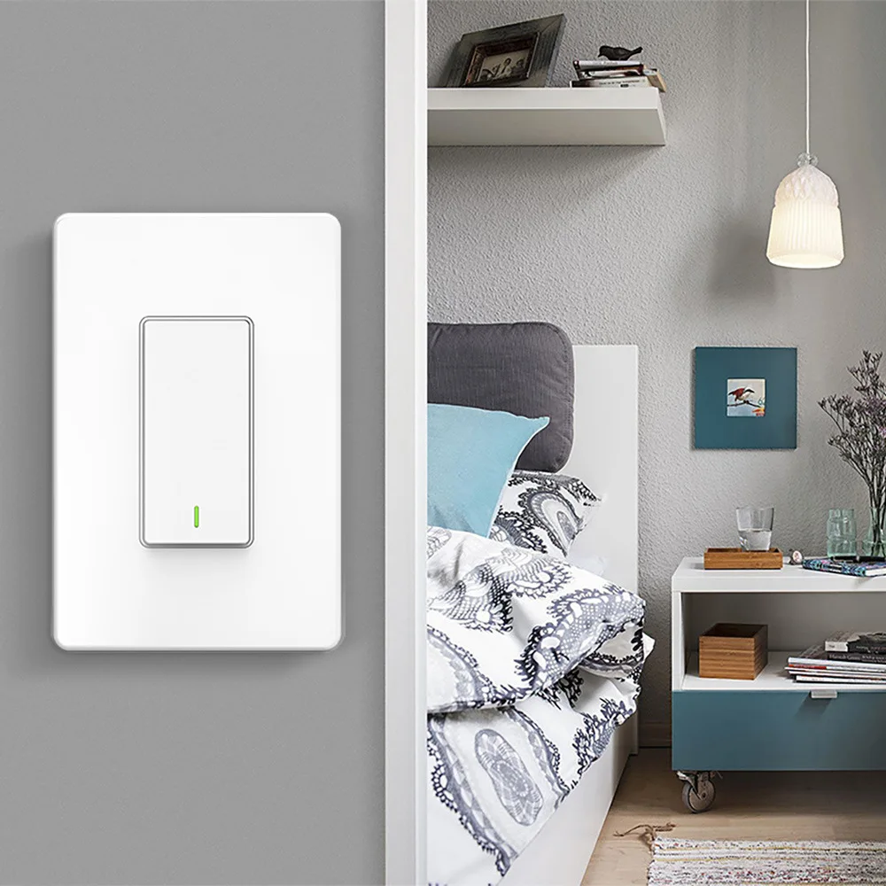 5PCS Modern American Smart Switch With Safe Features Alexa Voice Control Mobile APP Control Via Wifi
