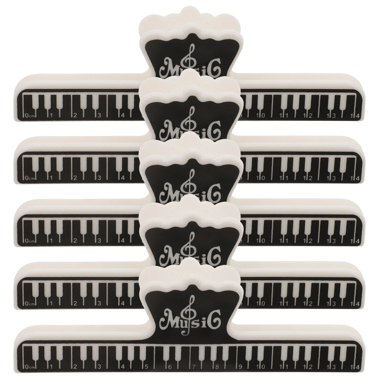 

5Pcs Sheet Music Holder Clip Durable Lightweight Portable Strong Grip ABS Music Page Holder for Piano Violin Score