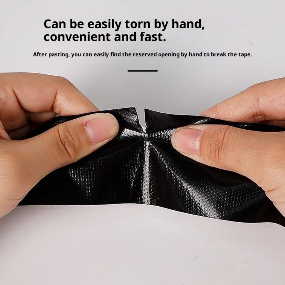 5m/10m Heavy Duty Waterproof Black Duct Tape Strong Adhesive Gaffer Tape for Repairs Sealing Indoor Outdoor Use Hand Tearable