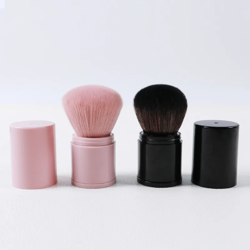 Black Retractable Single-head Makeup Brushes Blush Powder Foundation Face Brush Cosmetic Tools for Women Cheek Nail Art Brush