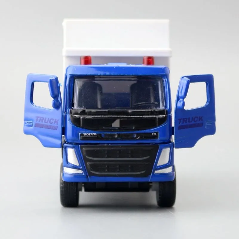 Diecast Metal Toy Car Model 1:72 Scale Container Transport Truck Engineering Pull Back Educational Collection Gift Kid Match Box