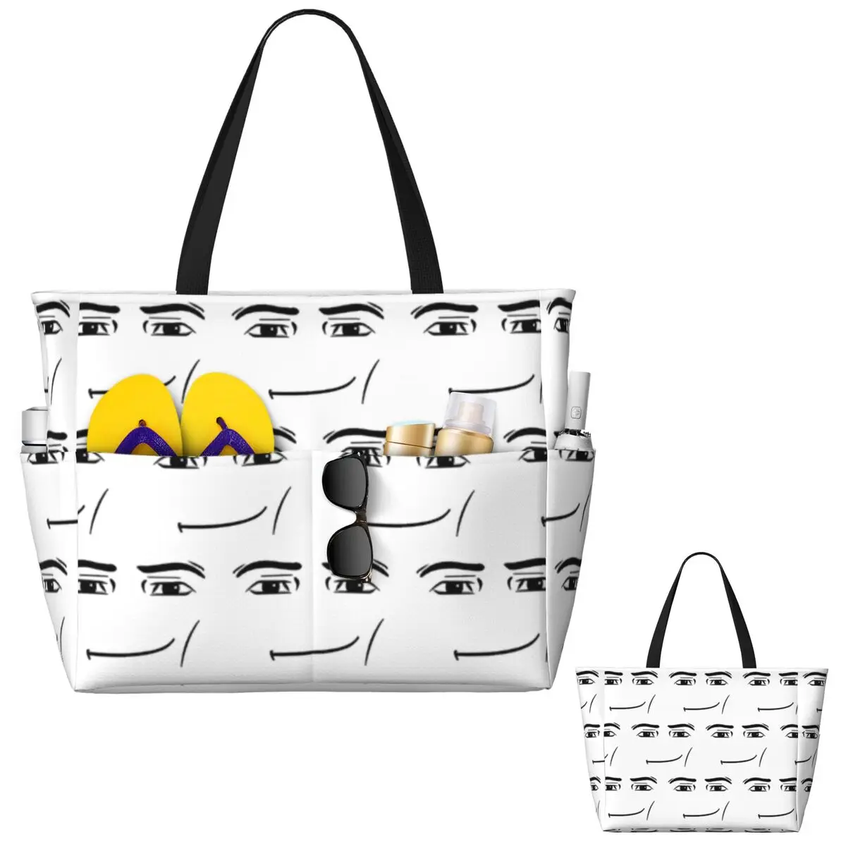 

Пляжная большая сумка с лицом человека, спортивная сумка для занятий йогой в тренажерном зале, большая большая сумка, женская дорожная сумка, сумка для фитнеса