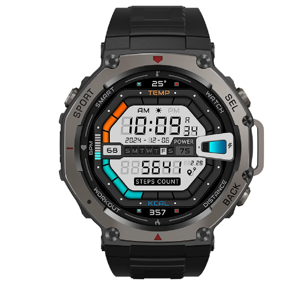 2025 novo run2 esporte bt chamada gps relógio inteligente masculino ip68 pressão arterial rastreador de fitness smartwatch para ios amazfit t rex2
