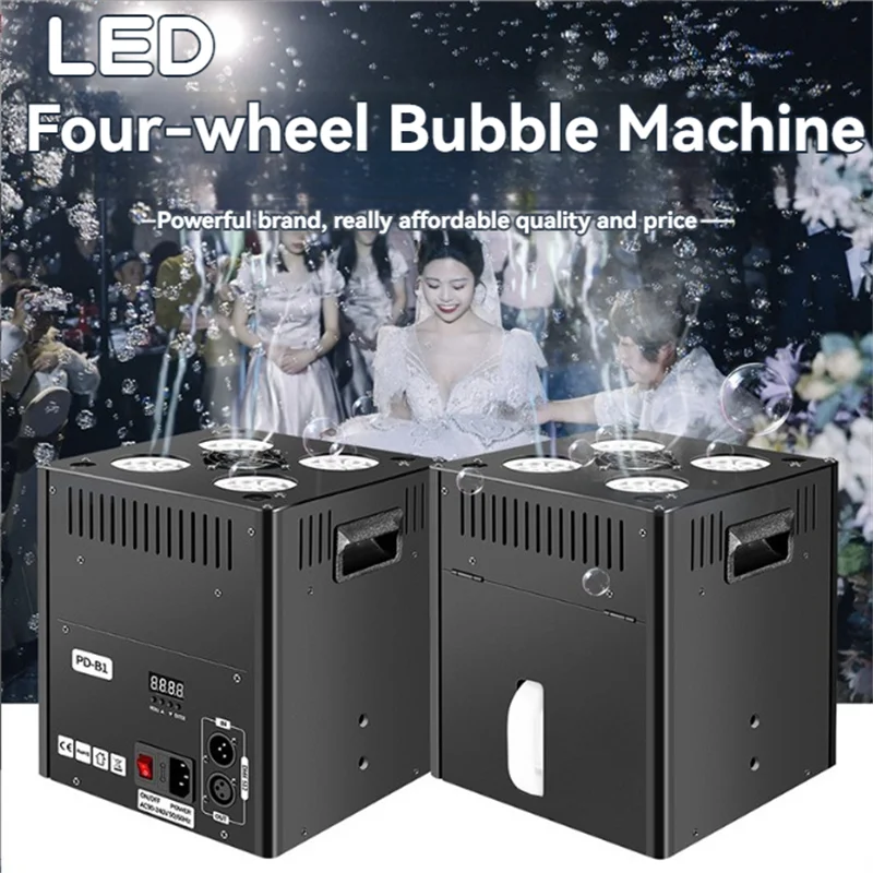 Nieuwe Rook Bubble Machine Podium Verticale LED Rookschuim Machine Afstandsbediening Verlichtingseffect voor Disco DJ Wedding Bar