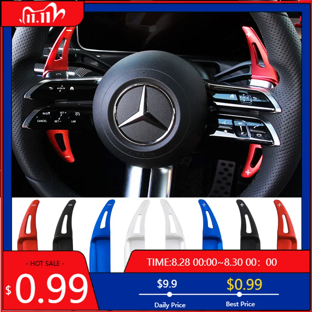 

Interior Stickers Shifter Paddle For Mercedes Benz 2022 C E Class W206 W223 C180 C220d All-Terrain AMG Line Car Steering Wheel D