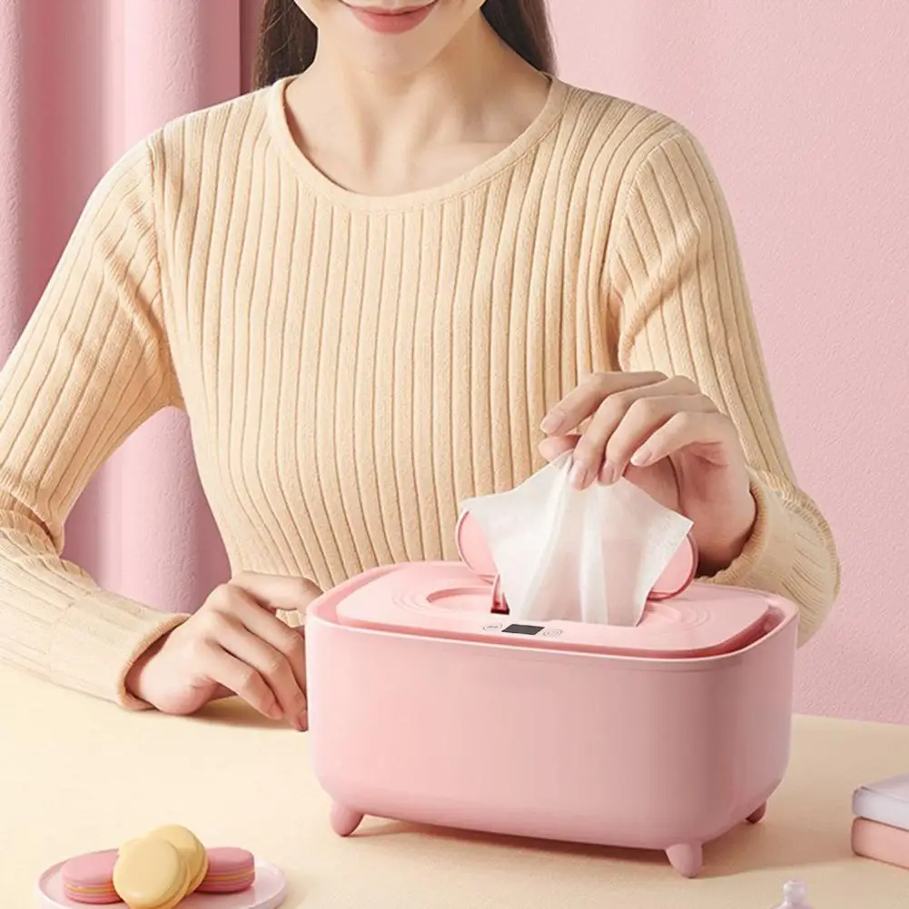 Contenitore per salviette per neonati Contenitore per salviette portatile alimentato tramite USB con 16 modalità di riscaldamento regolabili per capacità di viaggio a casa