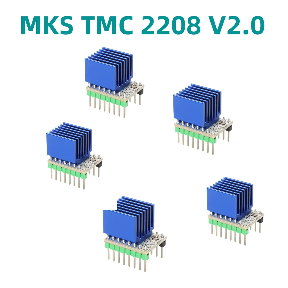 Controlador de Motor paso a paso MKS TMC2208, 5 piezas, Nema17Motor, disipador de calor silencioso, módulo de placa base SGen_L Robin Nano,