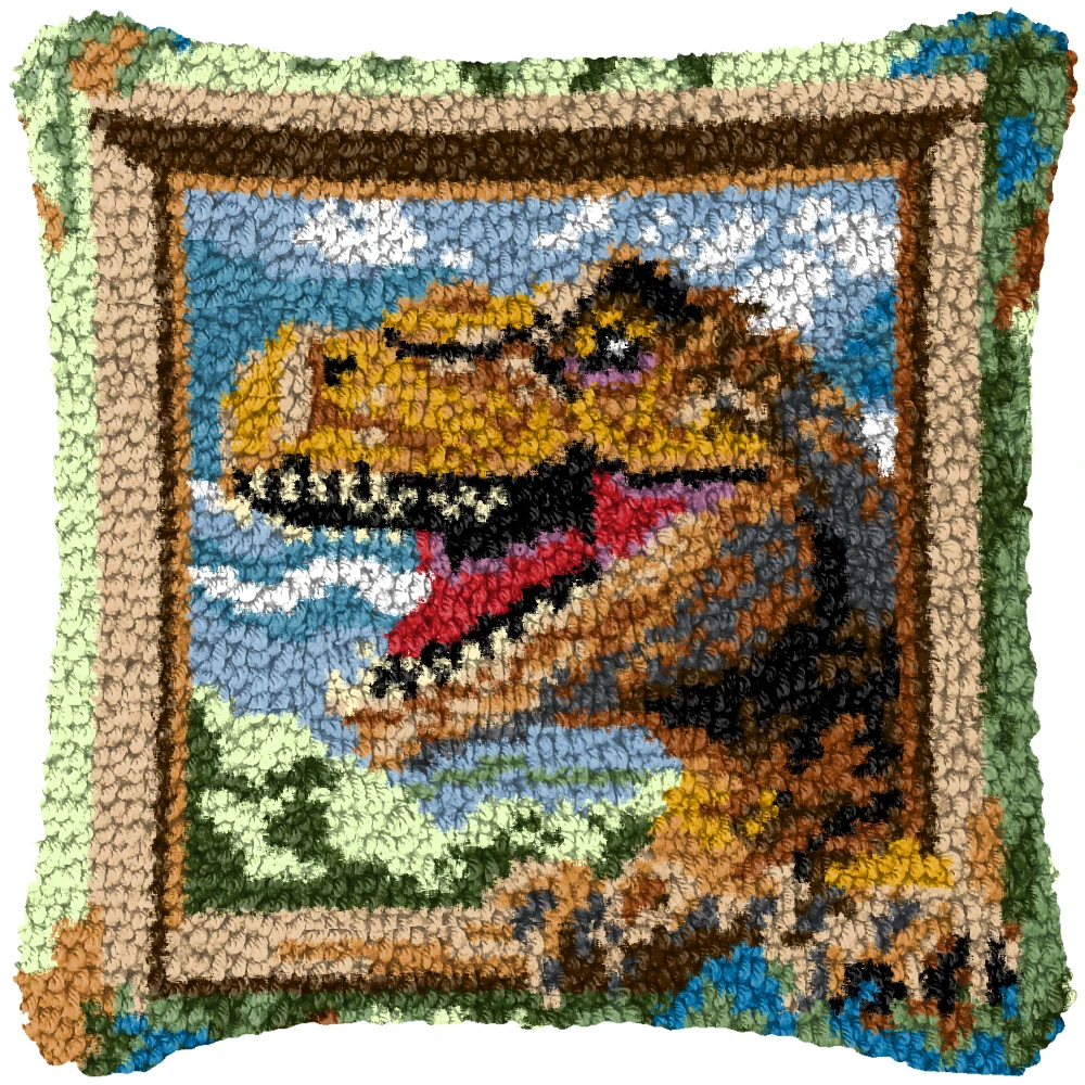 Kit gancho pestillo conejo dinosaurio jirafa – Alfombra nudo cojín - imagen 5