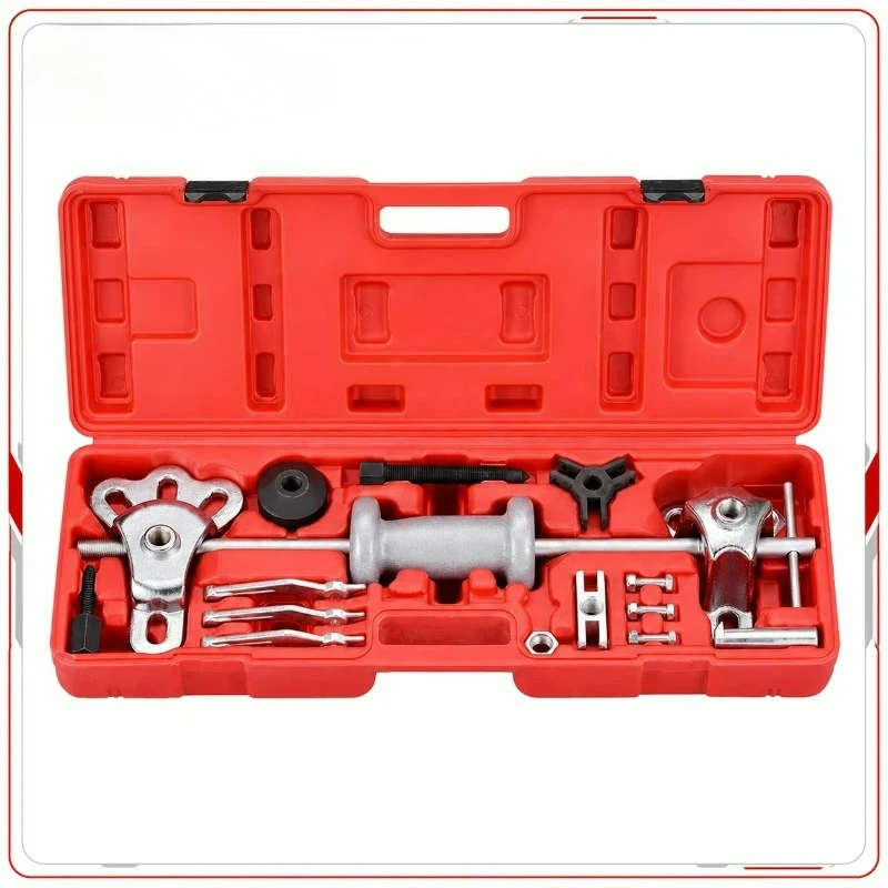 19-Pcs Multifunctional Auto Body Repair Hand Tool Set Slide Hammer Dent Puller Steel Hard Case