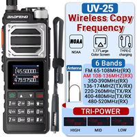 Baofeng UV-25 Walkie Talkie 10W Multi Band Long AM Range Wireless Copy Frequency NOAA DTMF Amateur Two Way Radios for hunting